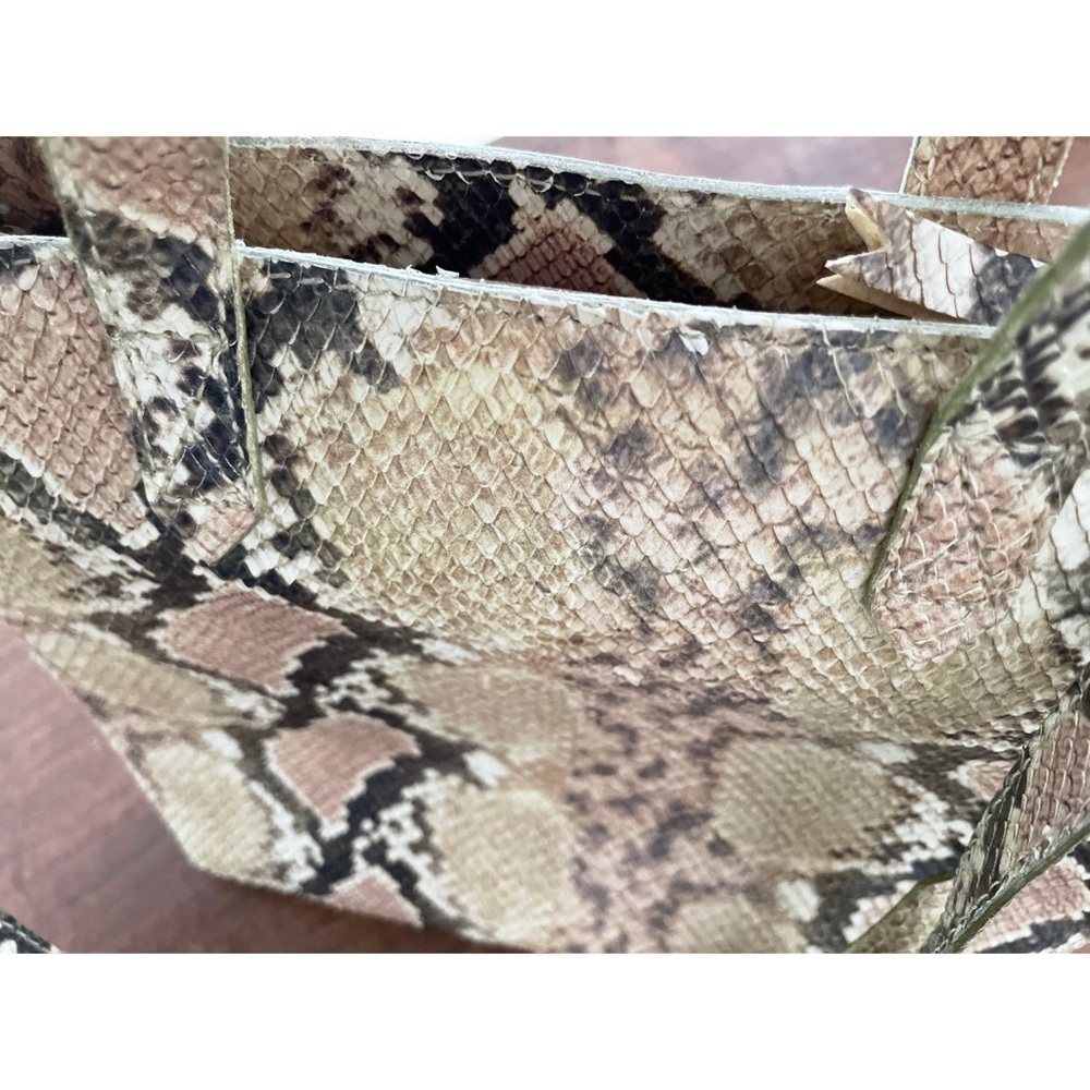 NWT Madewell Snakeskin The Zip-Top TransportLeather Crossbody Purse Bag​​​​​​​ - Picture 5 of 12